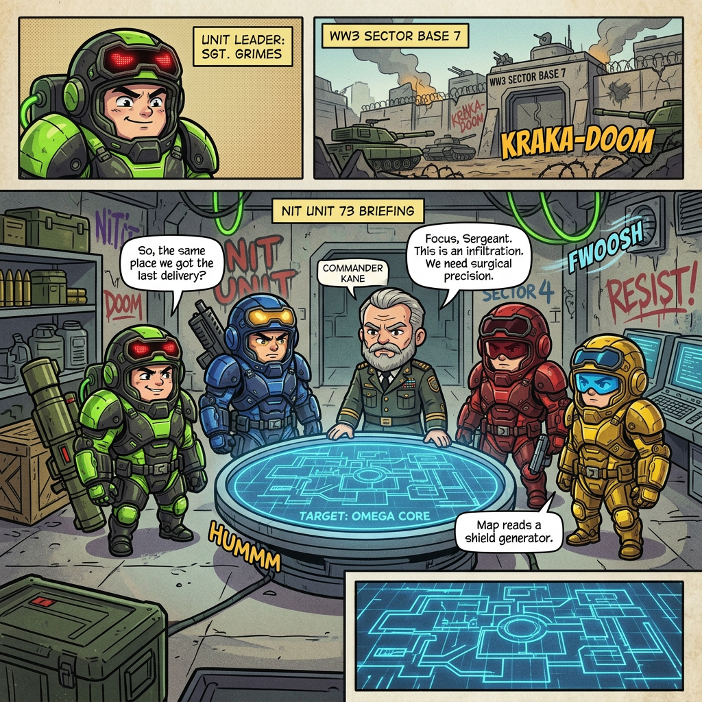 War Room Hologram Briefing